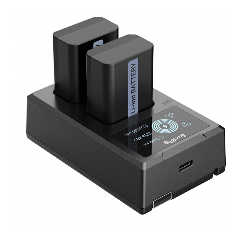 SmallRig 3818 Зарядное устройство с двумя литий-ионными аккумуляторами NP-FW50