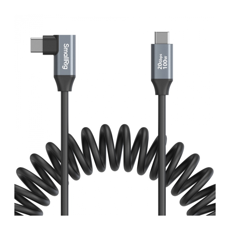 SmallRig 4792 Кабель спиральный USB-C / USB-C (прямой и г-образный штекеры) 35см