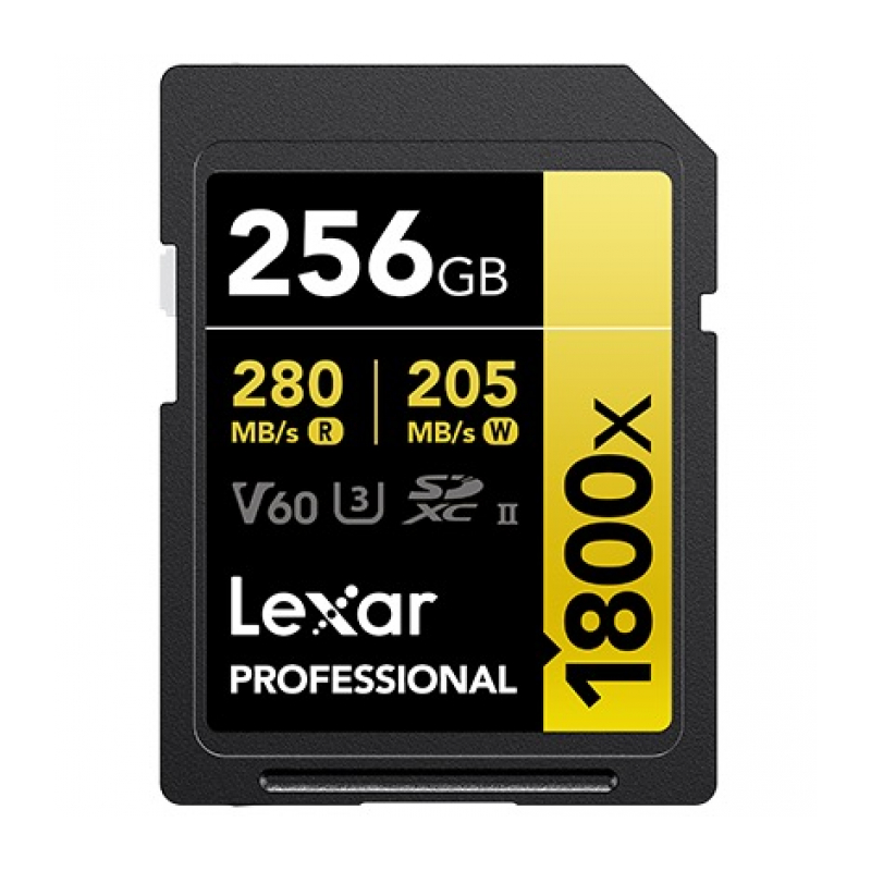 Карта памяти 256GB Lexar Professional SDXC UHS-II (280/205MB/s) C10 V60 U3 (LSD1800256G-BNNNG)