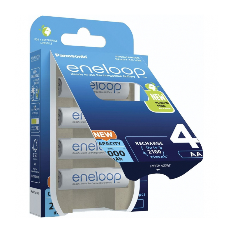 Аккумулятор PANASONIC eneloop AA 2000 4шт (BK-3MCDE/4BE)