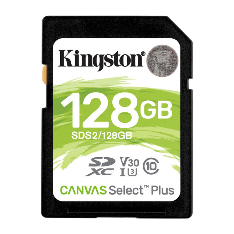 Карта памяти 128Gb Kingston Canvas Select Plus SDXC UHS-I U3 V30 (100/85 Mb/s) SDS2/128GB