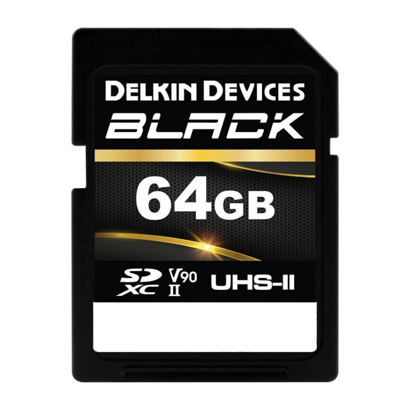 Карта памяти Delkin Devices Black Rugged SDXC 64GB UHS-II V90 R/W 300/250MB/s [DSDBV9064BX]