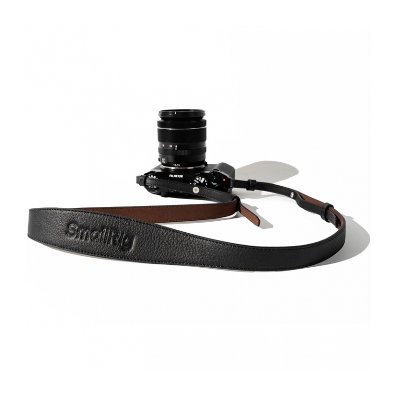 SmallRig 5208 Кожаный плечевой ремень для камеры Universal Leather Camera Shoulder Strap (Black)