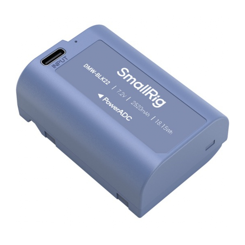 SmallRig 4906 Аккумулятор литий-ионный DMW-BLK22 USB-C Rechargeable Camera Battery
