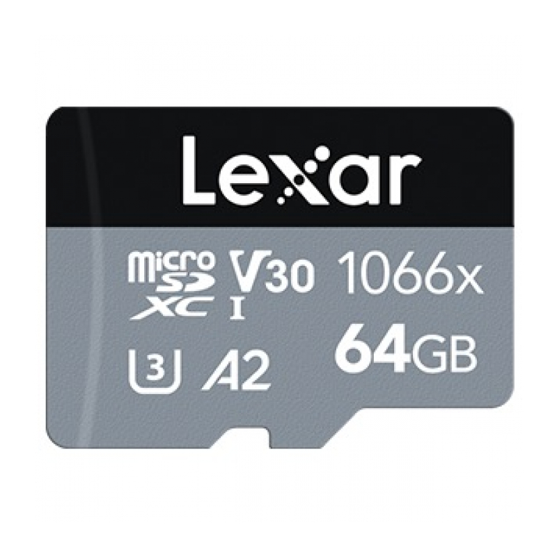 Карта памяти 64GB Lexar High-Performance 1066x microSDXC UHS-I (W/R 160/70mb/s) C10 A2 V30 U3 (LMS1066064G-BNANG)