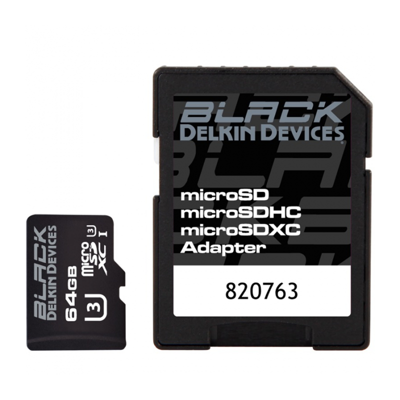Карта памяти Delkin Devices Black Rugged microSDXC 64GB UHS-I V30 R/W 90/90MB/s [DDMSDBLK64GB]