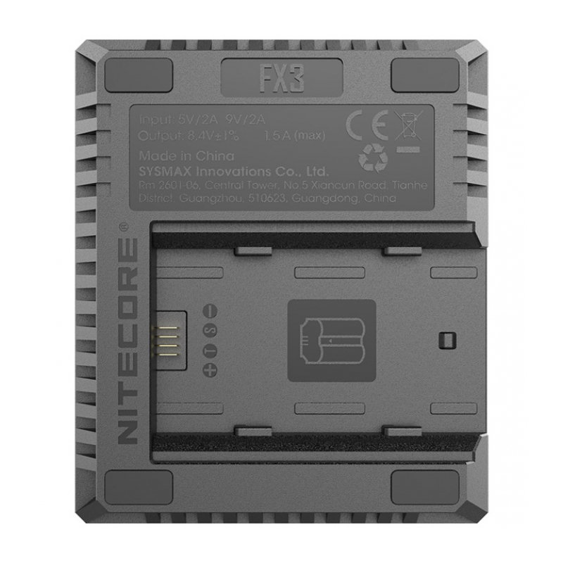 Зарядное устройство Nitecore FX3 с 2 слотами для аккумуляторов Fujifilm NP-W235