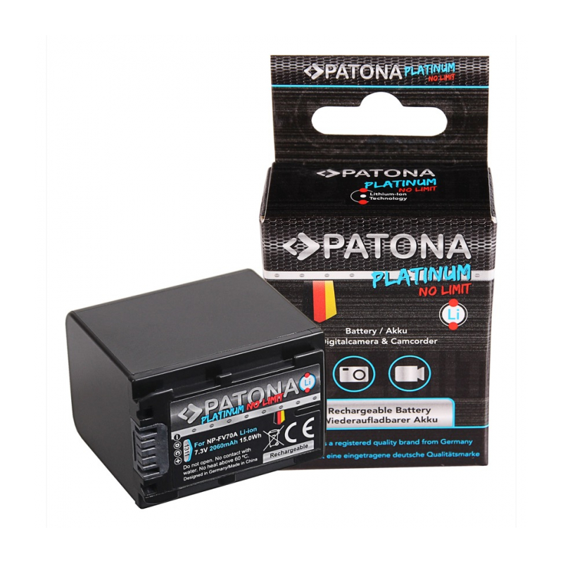 Аккумулятор PATONA Platinum аналог Sony NP-FV70A