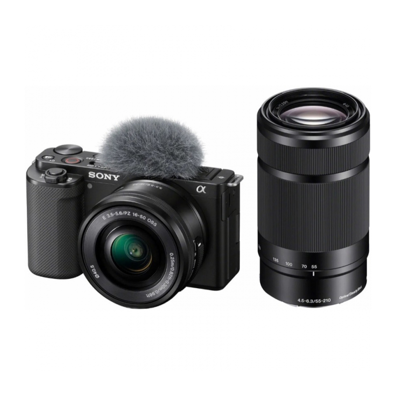 Sony ZV-E10 Kit 16-50 + 55-210mm Black чёрный