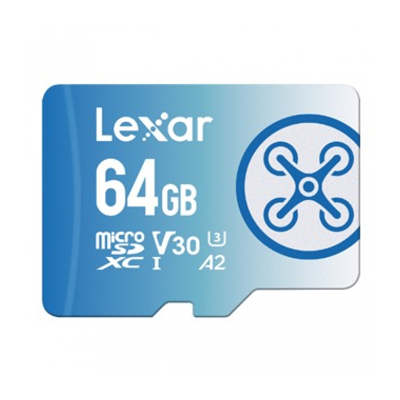 Карта памяти 64GB Lexar FLY microSDXC UHS-I (W/R 160/60mb/s) C10 A2 V30 U3 (LMSFLYX064G-BNNNG)