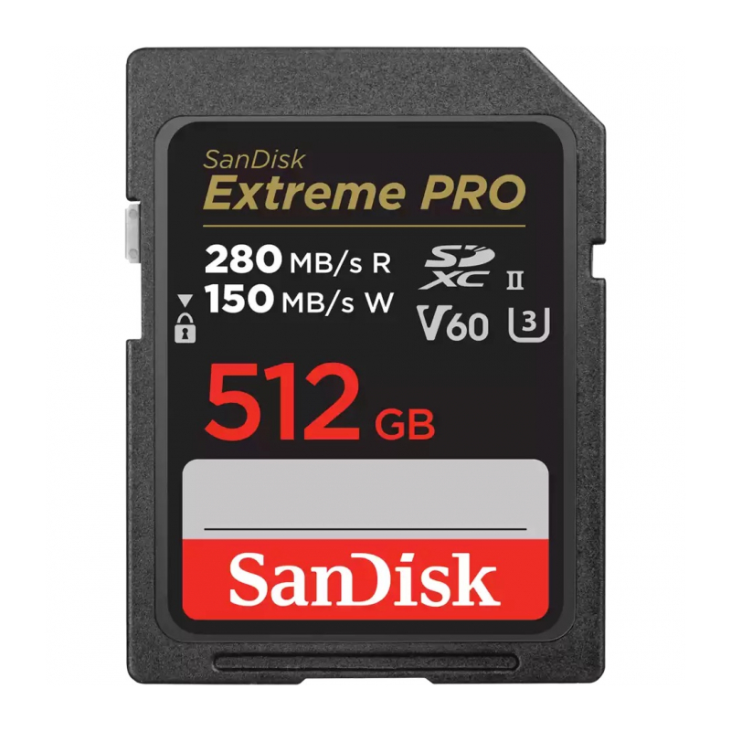 Карта памяти SanDisk Extreme Pro SDXC UHS-II V60 U3 280/150 MB/s 512GB (SDSDXEP-512G-GN4IN)