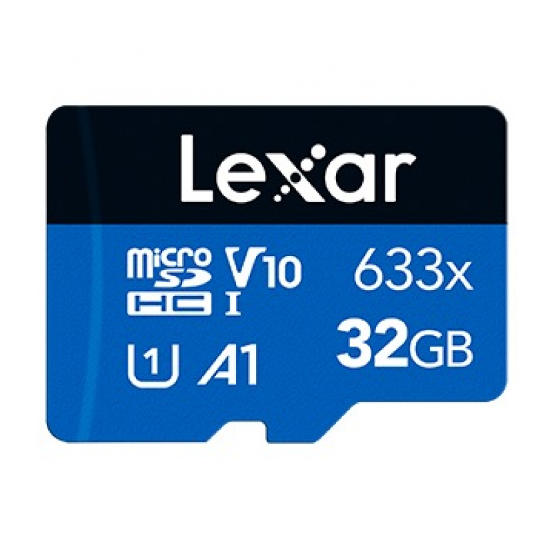 Карта памяти 32GB Lexar microSDHC UHS-I (100/20MB/s) C10 A1 V10 U1 c SD адаптером (LSDMI32GBB633A)
